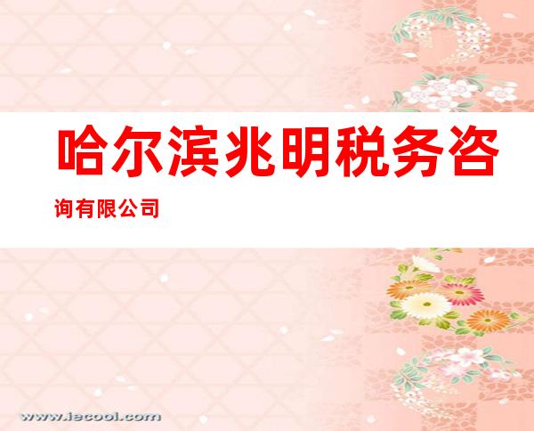 哈尔滨兆明税务咨询有限公司